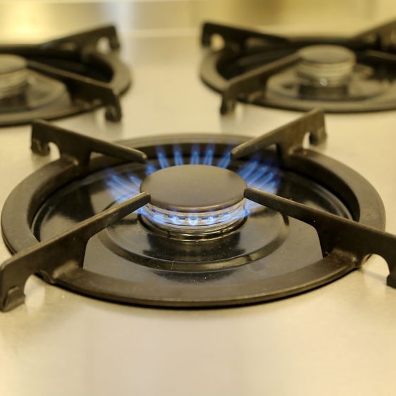 gas burner on stove