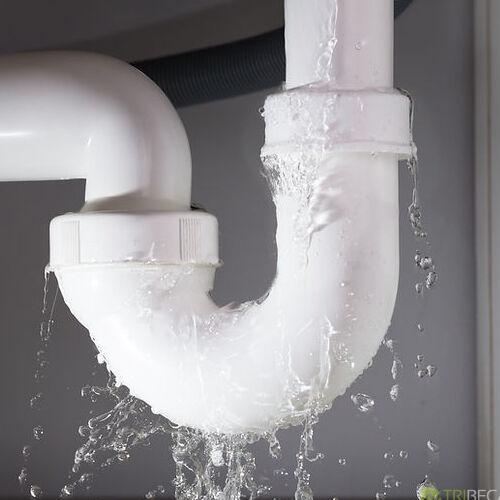 A plumbing leak