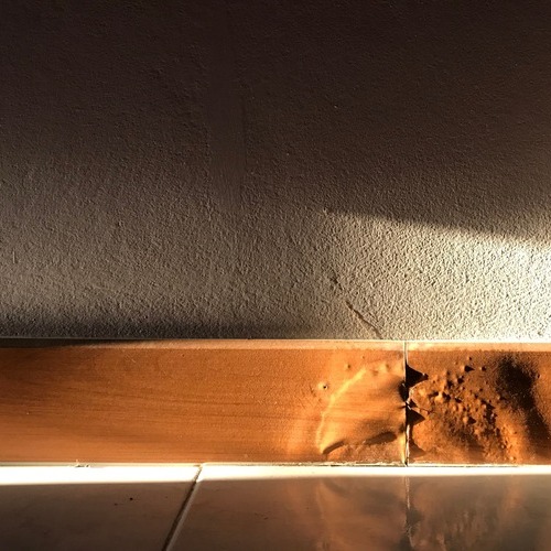 A Water Damaged Baseboard