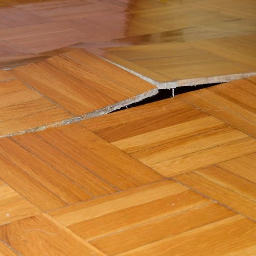 A Picture of Damage to a Hardwood Floor.